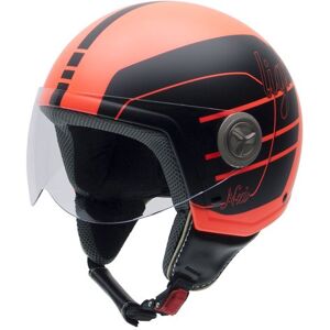NZI 050004G621 Vintage II Light Open Face Kask motocyklowy, fluorescencyjne różowe tło/czarny rysunek, XL NZI 050004G621 Vintage II Light Open Face Kask motocyklowy, fluorescencyjne różowe tło/czarny rysunek, XL