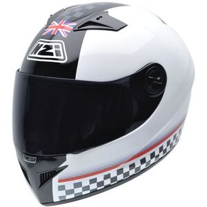 NZI Kask motocyklowy na całą twarz, biały/czarny/czerwony, 54 NZI Kask motocyklowy na całą twarz, biały/czarny/czerwony, 54