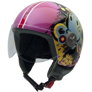 NZI 490021G55 Vintage II Pop Oo kask motocyklowy, ilustracja z oliwką z oliwek, XXS NZI 490021G55 Vintage II Pop Oo kask motocyklowy, ilustracja z oliwką z oliwek, XXS