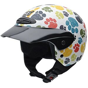 NZI Single Jr Graphics kask motocyklowy, wielokolorowy ze zwierzęcymi śladami, L NZI Single Jr Graphics kask motocyklowy, wielokolorowy ze zwierzęcymi śladami, L