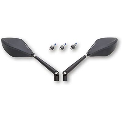 HIGHSIDER Lusterko TOREZZO czarne anodowane M10 x 1,25 mm z ABE, 1 para Głowica 150/80/35 mm, długość trzpienia 110/140 mm, aluminium, homologacja E, adapter z lewym gwintem do Yamaha HIGHSIDER Lusterko TOREZZO czarne anodowane M10 x 1,25 mm z ABE, 1 para Głowica 150/80/35 mm, długość trzpienia 110/140 mm, aluminium, homologacja E, adapter z lewym gwintem do Yamaha