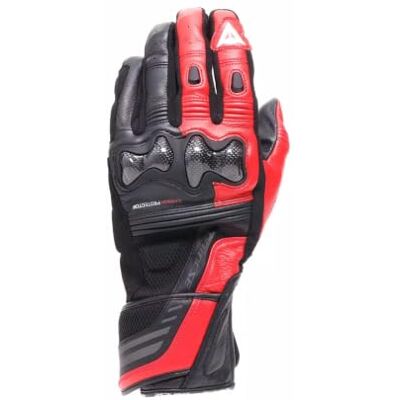 Dainese Reacto Carbon Long Gloves, długie rękawiczki motocyklowe ze skóry, z ochroną kostek z włókna węglowego i wzmocnieniami na palcach, Smart Touch, dla mężczyzn Dainese Reacto Carbon Long Gloves, długie rękawiczki motocyklowe ze skóry, z ochroną kostek z włókna węglowego i wzmocnieniami na palcach, Smart Touch, dla mężczyzn