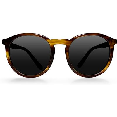 B MLCV42 Carlheim Damskie okulary przeciwsłoneczne Petra UV400, polaryzacyjne, brązowe, okrągłe, brązowy, 131mm B MLCV42 Carlheim Damskie okulary przeciwsłoneczne Petra UV400, polaryzacyjne, brązowe, okrągłe, brązowy, 131mm