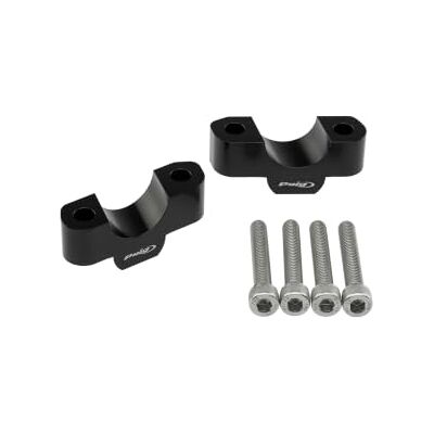 Puig 22529N Pionki kierownicy do wysokości 20 mm z aluminium obrabianego CNC, konstrukcja Hi-Tech Parts dla lepszej ergonomii, większego komfortu, stabilności i kontroli, czarne Puig 22529N Pionki kierownicy do wysokości 20 mm z aluminium obrabianego CNC, konstrukcja Hi-Tech Parts dla lepszej ergonomii, większego komfortu, stabilności i kontroli, czarne