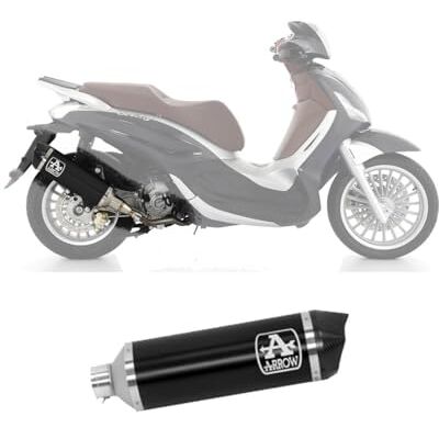 Arrow Urban ALUMINIUM DARK" SILENCER WITH CARBON END CAP" PIAGGIO BEVERLY 300 HPE '21 HOMOLOGATED ALUMINUM DARK SIL. WITH CARBON ENDCAP Arrow Urban ALUMINIUM DARK" SILENCER WITH CARBON END CAP" PIAGGIO BEVERLY 300 HPE '21 HOMOLOGATED ALUMINUM DARK SIL. WITH CARBON ENDCAP