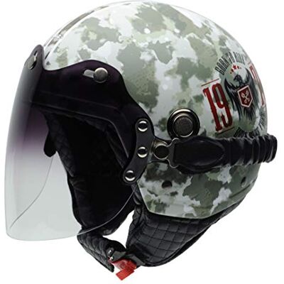 NZI Tonup Graphics otwarty kask motocyklowy, matowy 1976, rozmiar M NZI Tonup Graphics otwarty kask motocyklowy, matowy 1976, rozmiar M