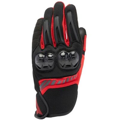 Dainese Mig 3 Air Tex Gloves, letnie rękawiczki motocyklowe, wentylowana siatka zapewnia oddychalność, ochraniacze kostek z tworzywa TPU, lekkie i wygodne, czarne/czerwone, XL Dainese Mig 3 Air Tex Gloves, letnie rękawiczki motocyklowe, wentylowana siatka zapewnia oddychalność, ochraniacze kostek z tworzywa TPU, lekkie i wygodne, czarne/czerwone, XL