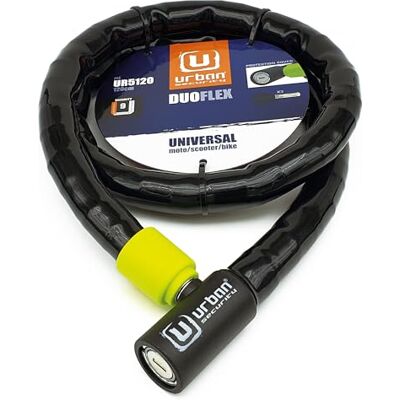 urban Security UR5120 Przegubowy łańcuch antykradzieżowy Duoflex ze stali wzmocnionej uniwersalny rower, motocykl, skuter 120cm urban Security UR5120 Przegubowy łańcuch antykradzieżowy Duoflex ze stali wzmocnionej uniwersalny rower, motocykl, skuter 120cm