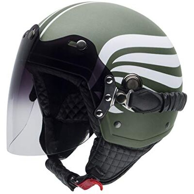 NZI Tonup Visor kask motocyklowy otwarty otwarty twarz, matowy Evasion, rozmiar XL NZI Tonup Visor kask motocyklowy otwarty otwarty twarz, matowy Evasion, rozmiar XL