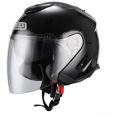 NZI Avenew Duo otwarty kask motocyklowy z połyskiem, czarny, rozmiar duży NZI Avenew Duo otwarty kask motocyklowy z połyskiem, czarny, rozmiar duży