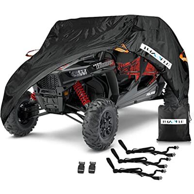 HAYCOVER Osłona UTV, wodoodporny materiał Oxford Heavy Denier do Polaris RZR Yamaha Can-Am Defender Kawasaki Ranger pokrowiec uniwersalny 4-6 pasażer HAYCOVER Osłona UTV, wodoodporny materiał Oxford Heavy Denier do Polaris RZR Yamaha Can-Am Defender Kawasaki Ranger pokrowiec uniwersalny 4-6 pasażer