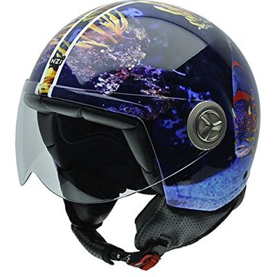 NZI Zeta Graphics kask motocyklowy, akwarium, 55-56 NZI Zeta Graphics kask motocyklowy, akwarium, 55-56