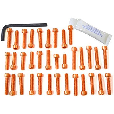 Pro Bolt Pro-Bolt EBM300 aluminiowy zestaw śrub silnikowych do BMW K1200S, pomarańczowy, Pro Bolt Pro-Bolt EBM300 aluminiowy zestaw śrub silnikowych do BMW K1200S, pomarańczowy,