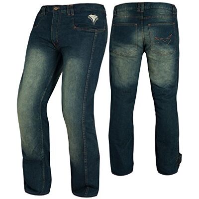 A-Pro Spodnie Jeansy CE Ochraniacze Motocyklowe Boczne Wzmocnione Obszary Motocyklowe Dżinsy Niebieskie 28 A-Pro Spodnie Jeansy CE Ochraniacze Motocyklowe Boczne Wzmocnione Obszary Motocyklowe Dżinsy Niebieskie 28