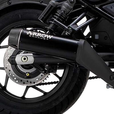 Arrow Rebel SILENCER WITH CARBON FIBRE END CAP HONDA CMX 1100 REBEL '22 HOMOLOGATED NICHROM DARK SILENCER Z WILĄDĄ SILENCER WITH WELDED LINK PIPE Arrow Rebel SILENCER WITH CARBON FIBRE END CAP HONDA CMX 1100 REBEL '22 HOMOLOGATED NICHROM DARK SILENCER Z WILĄDĄ SILENCER WITH WELDED LINK PIPE