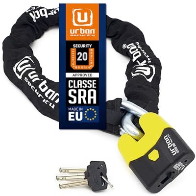 urban Security U8K120 kłódka, wysokie bezpieczeństwo, sprawdzona klasa Sra, średnica 15, 120 cm, Made in UE, 120 cm urban Security U8K120 kłódka, wysokie bezpieczeństwo, sprawdzona klasa Sra, średnica 15, 120 cm, Made in UE, 120 cm