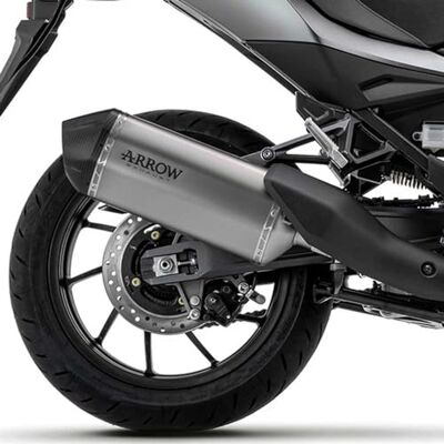 Arrow Sonora tytanowy tłumik z karbonową zaślepką Honda NT 1100'22 homologowany tytanowy tłumik Sonora z karbonową zaślepką i spawaną rurą łączącą Arrow Sonora tytanowy tłumik z karbonową zaślepką Honda NT 1100'22 homologowany tytanowy tłumik Sonora z karbonową zaślepką i spawaną rurą łączącą