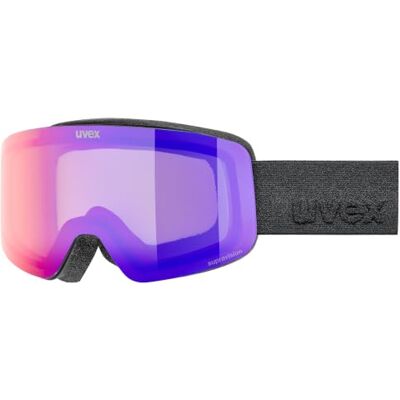 S550850 uvex pwdr FM, Gogle narciarskie unisex-dzieci, schwarz matt dl/rubinrot-klar, one size S550850 uvex pwdr FM, Gogle narciarskie unisex-dzieci, schwarz matt dl/rubinrot-klar, one size