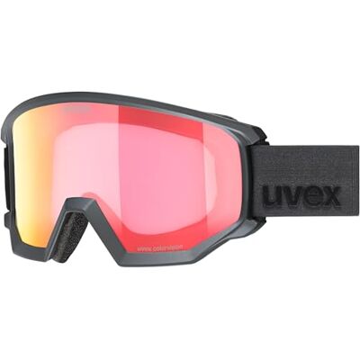 S550527 uvex athletic CV, Gogle narciarskie unisex-dorosły, schwarz matt SL/rot-lila, one size S550527 uvex athletic CV, Gogle narciarskie unisex-dorosły, schwarz matt SL/rot-lila, one size