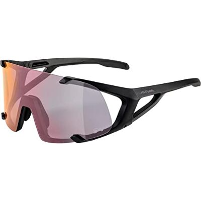 A8689531 ALPINA Unisex Dorośli, HAWKEYE QV Okulary sportowe, black matt, One Size A8689531 ALPINA Unisex Dorośli, HAWKEYE QV Okulary sportowe, black matt, One Size
