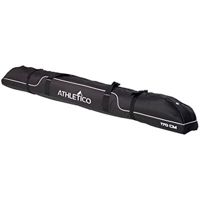 ATH-DT-PAD-SKI-BAG Athletico Wyściełana torba narciarska z diamentowym szlakiem pojedyncza torba podróżna na narty transportowe (czarna, 170 cm) ATH-DT-PAD-SKI-BAG Athletico Wyściełana torba narciarska z diamentowym szlakiem pojedyncza torba podróżna na narty transportowe (czarna, 170 cm)