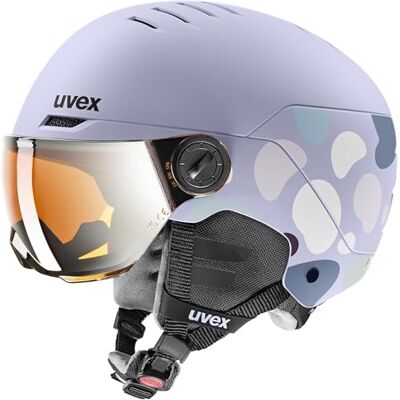 S566263 uvex rocket jr visor, Kask narciarski unisex-dzieci, cool lavender abstract matt, 51-55 cm S566263 uvex rocket jr visor, Kask narciarski unisex-dzieci, cool lavender abstract matt, 51-55 cm