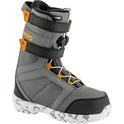 1191-848462 Nitro Snowboards Dziecięce buty snowboardowe Rover QLS '19 lekkie ciepłe dziecięce buty snowboardowe z systemem szybkiego sznurowania, Charc-Blk-Orange, 18.0 1191-848462 Nitro Snowboards Dziecięce buty snowboardowe Rover QLS '19 lekkie ciepłe dziecięce buty snowboardowe z systemem szybkiego sznurowania, Charc-Blk-Orange, 18.0