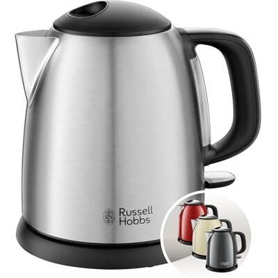Russell Hobbs czajnik elektryczny, wymienny filtr antywapienny, kontroler strix, strefy szybkiego gotowania, mały czajnik podróżny, pojemność 1l, moc 2400W, czarny, Adventure 24991-70 Russell Hobbs czajnik elektryczny, wymienny filtr antywapienny, kontroler strix, strefy szybkiego gotowania, mały czajnik podróżny, pojemność 1l, moc 2400W, czarny, Adventure 24991-70