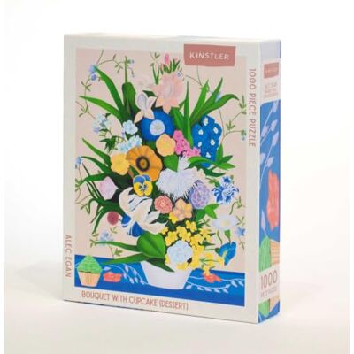 ART Bouquet with Cupcake (Dessert): 1000 Piece Puzzle ART Bouquet with Cupcake (Dessert): 1000 Piece Puzzle