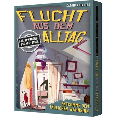 RIVA Flucht aus dem Alltag Das spannende Escape-Spiel: Entkomme dem täglichen Wahnsinn Geschenk für Fans von Rätsel, Krimi. Zu Geburtstag, Weihnachten. Ab 12 RIVA Flucht aus dem Alltag Das spannende Escape-Spiel: Entkomme dem täglichen Wahnsinn Geschenk für Fans von Rätsel, Krimi. Zu Geburtstag, Weihnachten. Ab 12