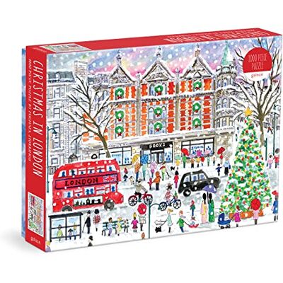 Galison Michael Storrings Christmas in London 1000 Piece Puzzle Galison Michael Storrings Christmas in London 1000 Piece Puzzle