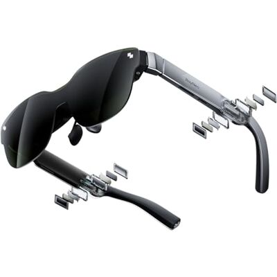 RayNeo Okulary Air 3s AR/XR, wyświetlacz 510.5 cm 120 Hz FHD HueView, przenośne okulary wideo AR do gier do iPhone'a 16/15, Android, Mac, Switch, PS5, Steam Deck RayNeo Okulary Air 3s AR/XR, wyświetlacz 510.5 cm 120 Hz FHD HueView, przenośne okulary wideo AR do gier do iPhone'a 16/15, Android, Mac, Switch, PS5, Steam Deck