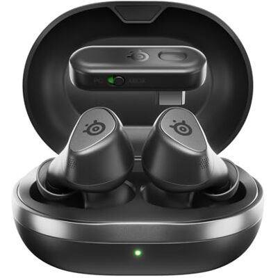 SteelSeries Arctis GameBuds Xbox, Bezprzewodowe Słuchawki Douszne do Gier, 2,4 GHz + BT 5.3, ANC/Przezroczystość, Bateria 40 Godz., Ładowanie Bezprzewodowe, PS5, PC, Switch, Smartphone SteelSeries Arctis GameBuds Xbox, Bezprzewodowe Słuchawki Douszne do Gier, 2,4 GHz + BT 5.3, ANC/Przezroczystość, Bateria 40 Godz., Ładowanie Bezprzewodowe, PS5, PC, Switch, Smartphone