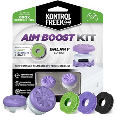 SteelSeries KontrolFreek Aim Boost zestaw do kontrolera Xbox One i Xbox Series X, zawiera wydajne kciuki i precyzyjne pierścienie, Galaxy Edition, fioletowy SteelSeries KontrolFreek Aim Boost zestaw do kontrolera Xbox One i Xbox Series X, zawiera wydajne kciuki i precyzyjne pierścienie, Galaxy Edition, fioletowy