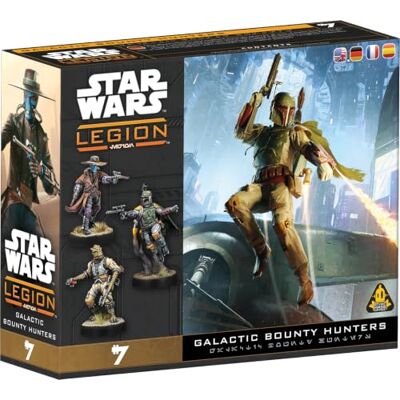 Asmodee Atomic Mass Games Star Wars: Legion Galactic Bounty Hunters Rozszerzenie Gry Figurkowej, 3 Jednostki Operacyjne, Karty Dowodzenia I Ulepszeń 2 Graczy 90 Minut Asmodee Atomic Mass Games Star Wars: Legion Galactic Bounty Hunters Rozszerzenie Gry Figurkowej, 3 Jednostki Operacyjne, Karty Dowodzenia I Ulepszeń 2 Graczy 90 Minut