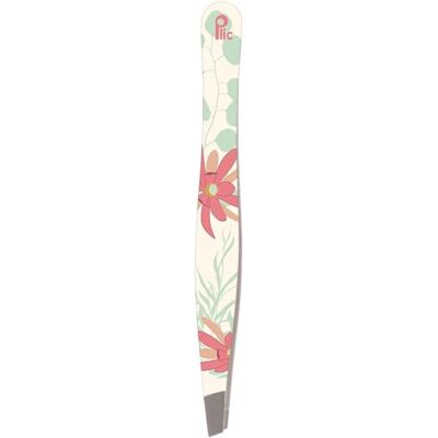ECO PLIC BEAUTY Sawanna pęseta do włosów prawy bity egzotyczny wzór kwiatowy stal nierdzewna wysoka precyzja ECO PLIC BEAUTY Sawanna pęseta do włosów prawy bity egzotyczny wzór kwiatowy stal nierdzewna wysoka precyzja