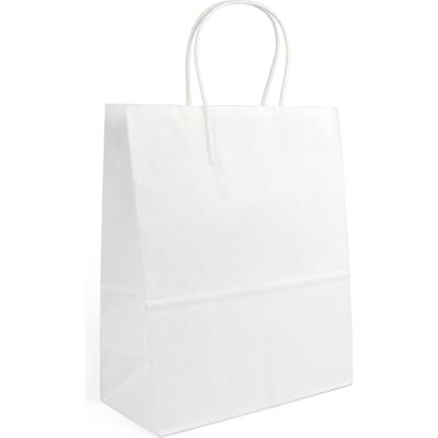 Algon Torba papierowa 3/U wielokrotnego użytku i biodegradowalna torba na zakupy Torby papierowe 32x12x40 Wytrzymałe uchwyty, ekologiczne i zrównoważone, idealne sklepy, prezenty i codzienne Algon Torba papierowa 3/U wielokrotnego użytku i biodegradowalna torba na zakupy Torby papierowe 32x12x40 Wytrzymałe uchwyty, ekologiczne i zrównoważone, idealne sklepy, prezenty i codzienne