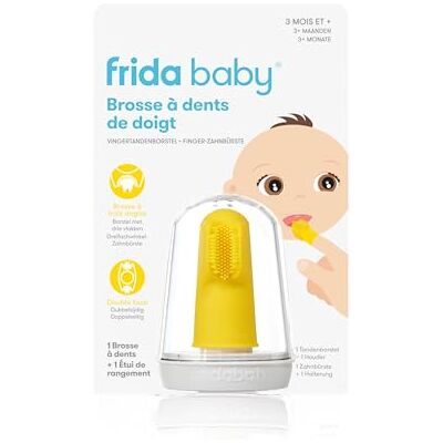 Frida Baby pierwsza szczoteczka do zębów na palec dla niemowląt z etui do przechowywania, od 3 miesięcy, 1 sztuka Frida Baby pierwsza szczoteczka do zębów na palec dla niemowląt z etui do przechowywania, od 3 miesięcy, 1 sztuka