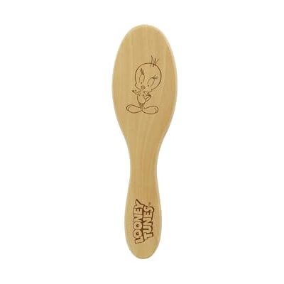 LOONEY TUNES Titi szczotka do włosów, 18 x 5 cm, włosie kukurydzy, dla niemowląt, oficjalny produkt Warner Bros LOONEY TUNES Titi szczotka do włosów, 18 x 5 cm, włosie kukurydzy, dla niemowląt, oficjalny produkt Warner Bros