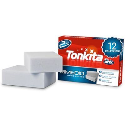 Tonkita 24 x gąbka do usuwania plam, 24 magiczne gąbki do czyszczenia ścian, odcisków palców i śladów, magiczna guma do czyszczenia powierzchni domowych o dużej czystości 12 opakowań Tonkita 24 x gąbka do usuwania plam, 24 magiczne gąbki do czyszczenia ścian, odcisków palców i śladów, magiczna guma do czyszczenia powierzchni domowych o dużej czystości 12 opakowań