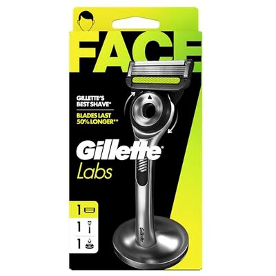 Gillette Labs maszynka do golenia dla mężczyzn + 1 wkład do żyletki, z drążkiem złuszczającym, w zestawie stojak magnetyczny premium Gillette Labs maszynka do golenia dla mężczyzn + 1 wkład do żyletki, z drążkiem złuszczającym, w zestawie stojak magnetyczny premium