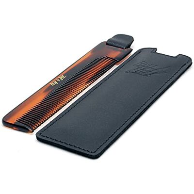 HEY JOE ! Deluxe Comb Leather Case Męski grzebień kieszonkowy z etui ze skóry naturalnej HEY JOE ! Deluxe Comb Leather Case Męski grzebień kieszonkowy z etui ze skóry naturalnej