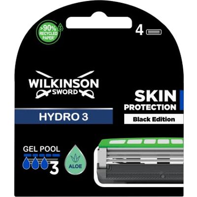 Wilkinson Sword Hydro 3 Black Edition 4 Ładowarki/części zamienne Wilkinson Sword Hydro 3 Black Edition 4 Ładowarki/części zamienne