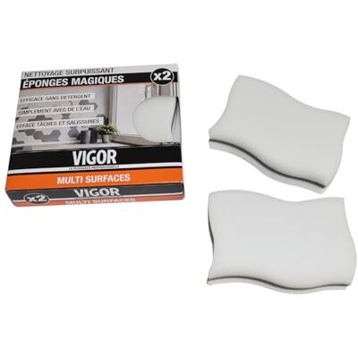 VIGOR Magiczne gąbki x2 12 sztuk kartonowych Magiczna gąbka do usuwania uporczywych plam i zabrudzeń VIGOR Magiczne gąbki x2 12 sztuk kartonowych Magiczna gąbka do usuwania uporczywych plam i zabrudzeń