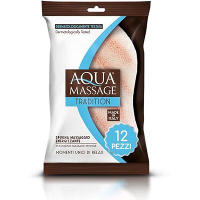 Arix 12 gąbek do masażu energetyzującego do ciała Tradycja do masażu Aqua, delikatna gąbka do peelingu, testowana dermatologicznie, gąbka tonująca szerokie pory, 12 sztuk Arix 12 gąbek do masażu energetyzującego do ciała Tradycja do masażu Aqua, delikatna gąbka do peelingu, testowana dermatologicznie, gąbka tonująca szerokie pory, 12 sztuk