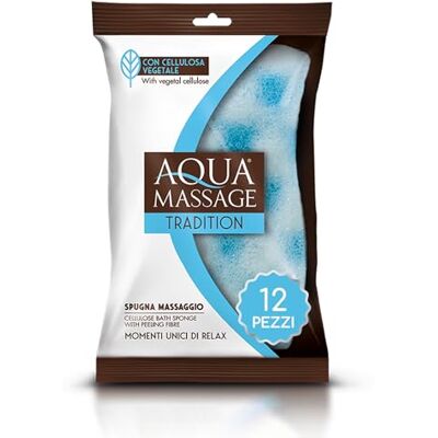 Arix 12 gąbek do masażu z celulozą z linii Aqua massage Tradition, miękka gąbka do ciała, energetyzująca i tonizująca gąbka z czystej celulozy roślinnej z włókna zębodołowego 12 sztuk Arix 12 gąbek do masażu z celulozą z linii Aqua massage Tradition, miękka gąbka do ciała, energetyzująca i tonizująca gąbka z czystej celulozy roślinnej z włókna zębodołowego 12 sztuk
