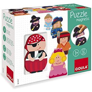 Goula magnetyczne drewniane puzzle figurki, 12 sztuk Goula magnetyczne drewniane puzzle figurki, 12 sztuk