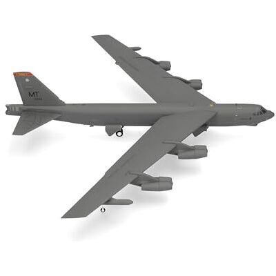 Herpa model samolotu wojskowego USAF Boeing B-52H Stratofortress – 23rd Bomb Squadron „Barons”, 5th Bomb Wing, miniatura w skali 1:200, model kolekcjonerski, model samolotu bez podstawki, metal Herpa model samolotu wojskowego USAF Boeing B-52H Stratofortress – 23rd Bomb Squadron „Barons”, 5th Bomb Wing, miniatura w skali 1:200, model kolekcjonerski, model samolotu bez podstawki, metal