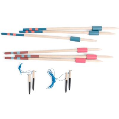 BS Toys Javelin Throw gra outdoorowa z 6 drewnianymi oszczepami (60 cm) + markerami startu i przyjazdu aktywna gra dla dzieci i rodzin rozwija globalne zdolności motoryczne i siłę mięśni BS Toys Javelin Throw gra outdoorowa z 6 drewnianymi oszczepami (60 cm) + markerami startu i przyjazdu aktywna gra dla dzieci i rodzin rozwija globalne zdolności motoryczne i siłę mięśni