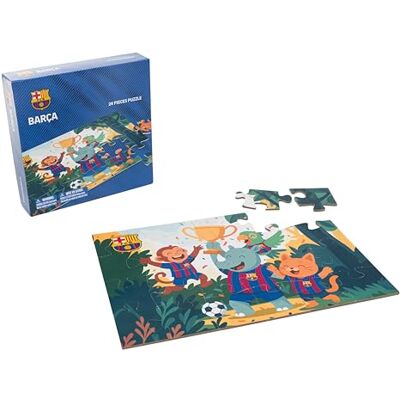 Miniland Puzzle dla dzieci FC Barcelona, 24 sztuki od 3 lat, oficjalna ilustracja ze zdjęciem drużyny, gra edukacyjna dla ruchliwości i logiki gruby i bezpieczny karton Miniland Puzzle dla dzieci FC Barcelona, 24 sztuki od 3 lat, oficjalna ilustracja ze zdjęciem drużyny, gra edukacyjna dla ruchliwości i logiki gruby i bezpieczny karton